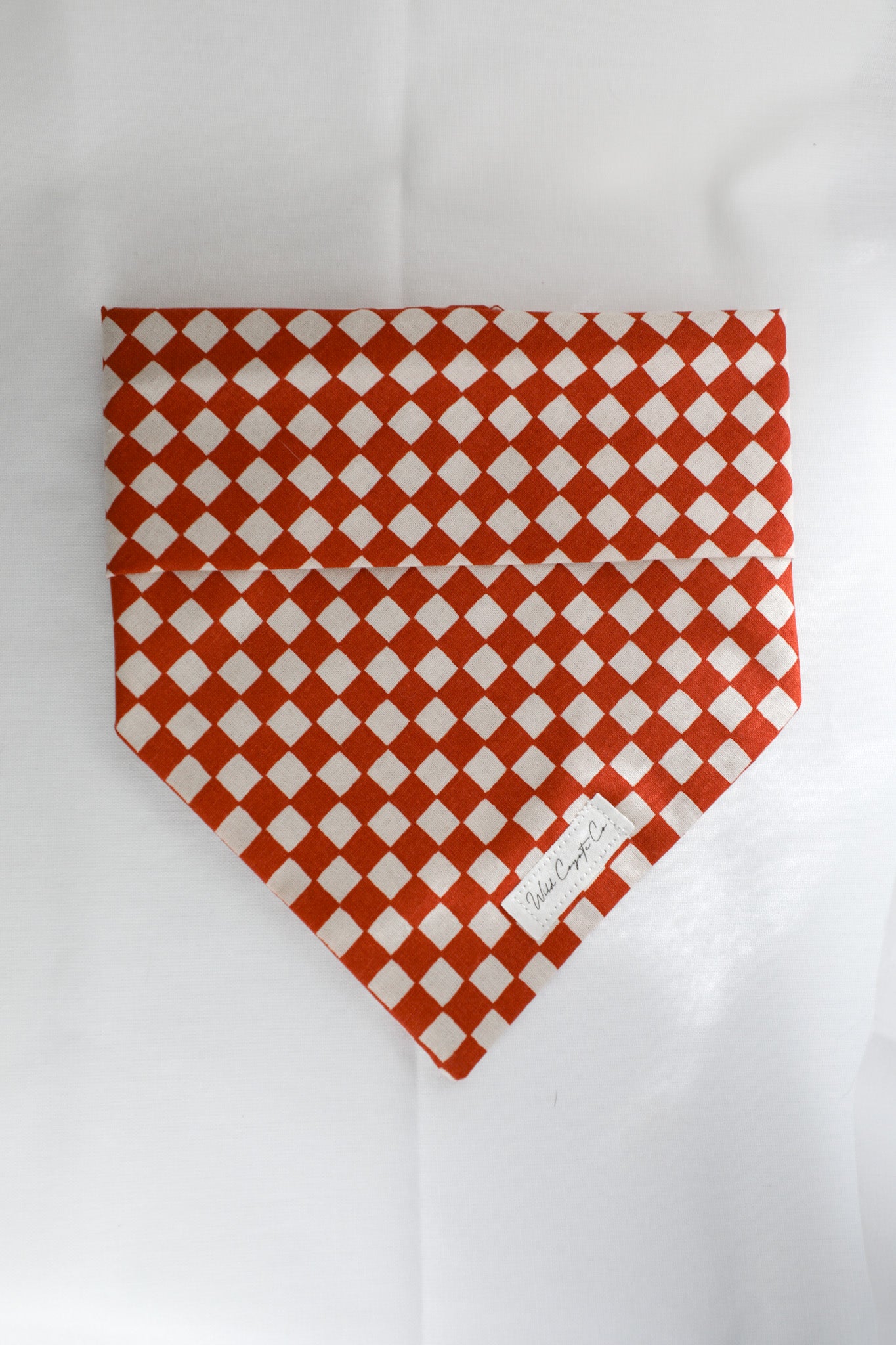 Rust checkered bandana