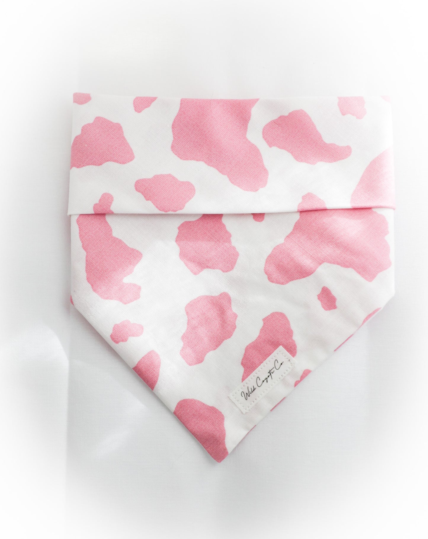 Pink cow print bandana