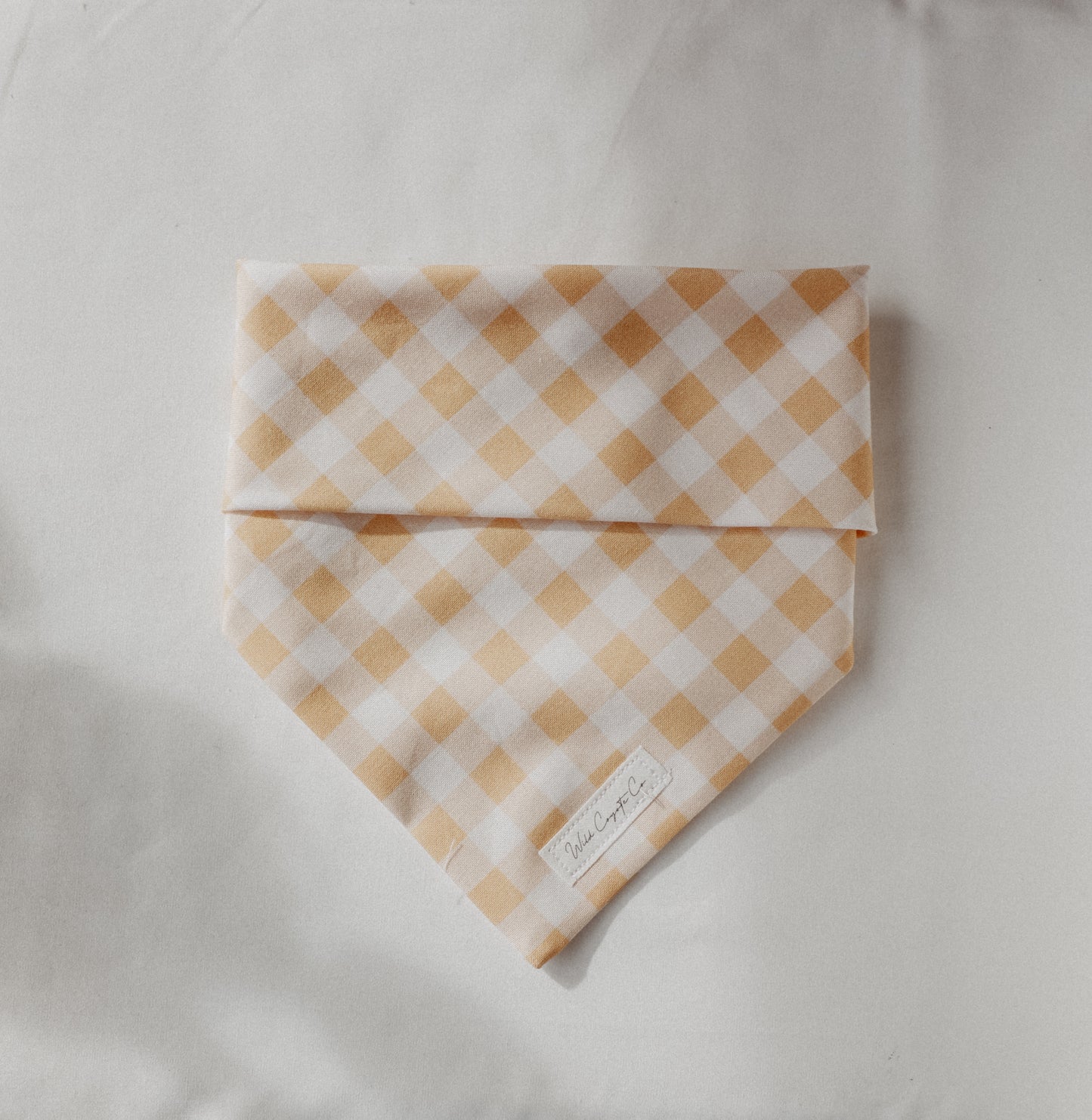 Yellow checkered bandana