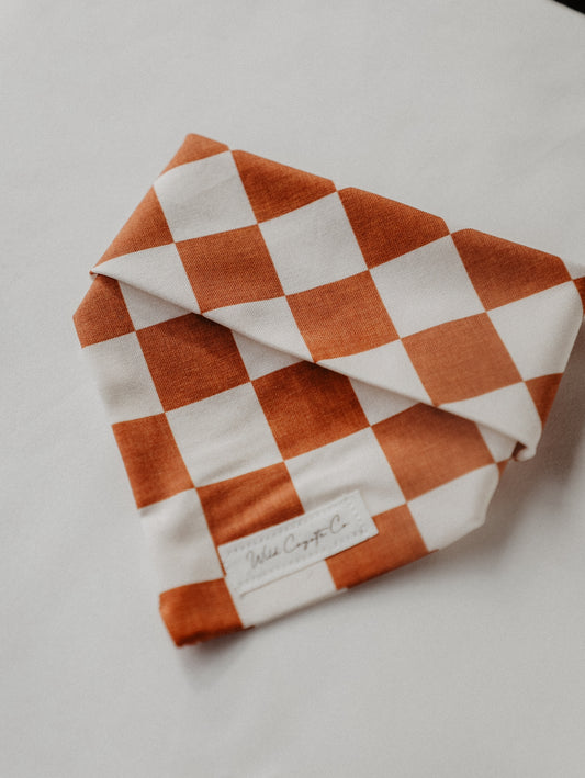 Rust checkered bandana